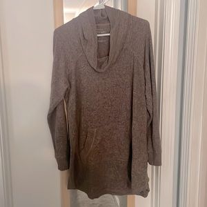 Torrid size 1 super soft cowl neck long sweater with pocket.